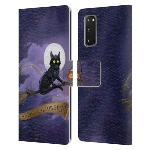 Ash Evans Black Cats Happy Halloween Leather Book Wallet Case Cover For Samsung Galaxy S20 / S20 5G