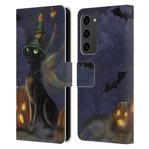 Ash Evans Black Cats The Witching Time Leather Book Wallet Case Cover For Samsung Galaxy S23+ 5G