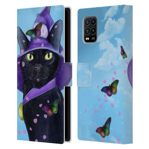Ash Evans Black Cats Butterfly Sky Leather Book Wallet Case Cover For Xiaomi Mi 10 Lite 5G