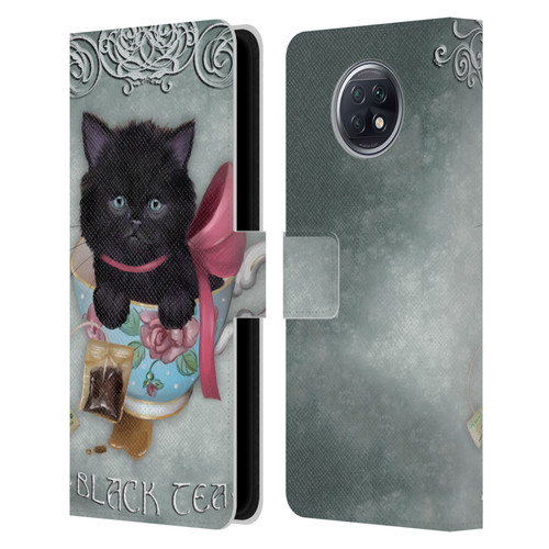 Ash Evans Black Cats Tea Leather Book Wallet Case Cover For Xiaomi Redmi Note 9T 5G