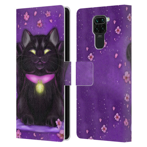 Ash Evans Black Cats Lucky Leather Book Wallet Case Cover For Xiaomi Redmi Note 9 / Redmi 10X 4G