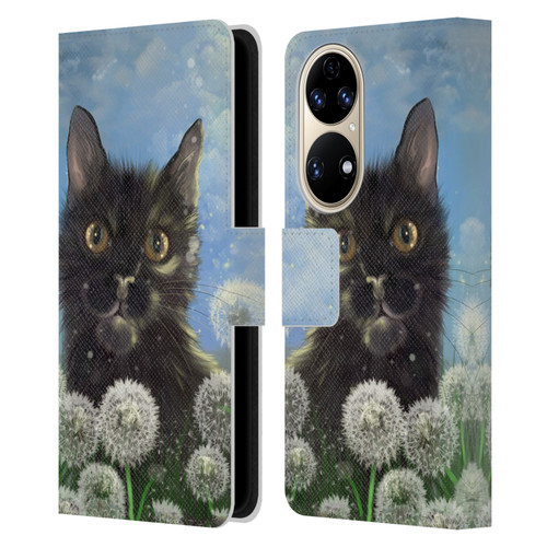 Ash Evans Black Cats 2 Golden Afternoon Leather Book Wallet Case Cover For Huawei P50
