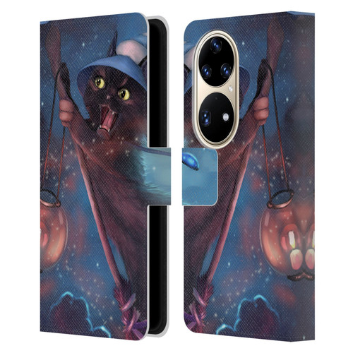 Ash Evans Black Cats 2 Magical Leather Book Wallet Case Cover For Huawei P50 Pro