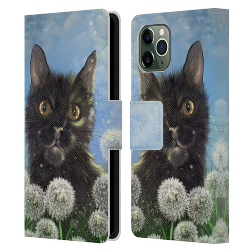 Ash Evans Black Cats 2 Golden Afternoon Leather Book Wallet Case Cover For Apple iPhone 11 Pro