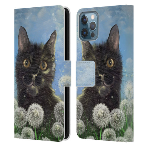 Ash Evans Black Cats 2 Golden Afternoon Leather Book Wallet Case Cover For Apple iPhone 12 / iPhone 12 Pro