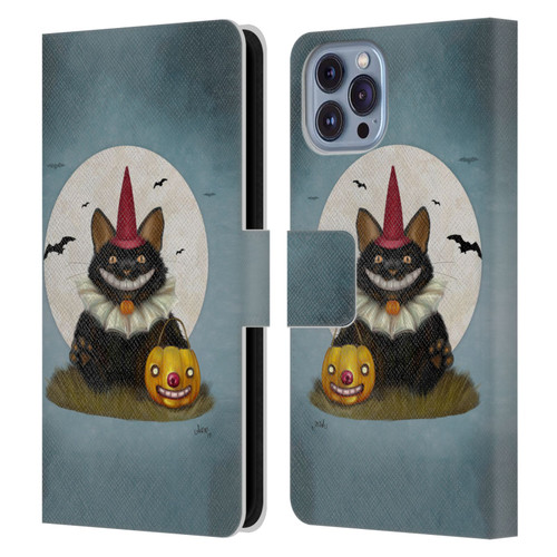 Ash Evans Black Cats 2 Party Cat Leather Book Wallet Case Cover For Apple iPhone 14