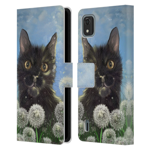 Ash Evans Black Cats 2 Golden Afternoon Leather Book Wallet Case Cover For Nokia C2 2nd Edition