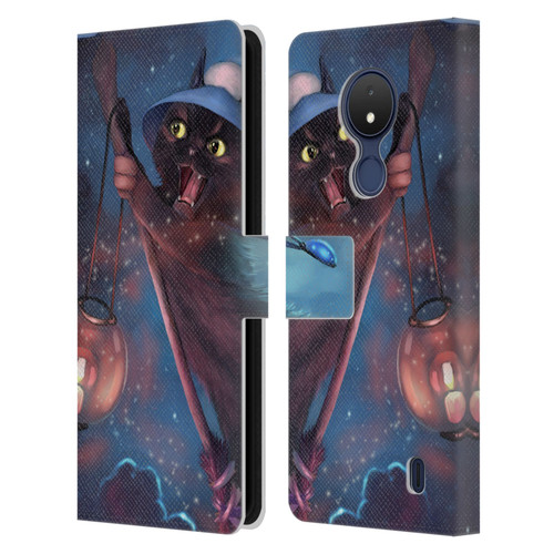 Ash Evans Black Cats 2 Magical Leather Book Wallet Case Cover For Nokia C21