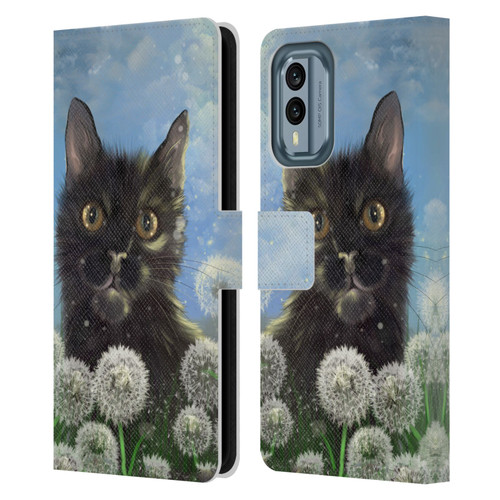 Ash Evans Black Cats 2 Golden Afternoon Leather Book Wallet Case Cover For Nokia X30