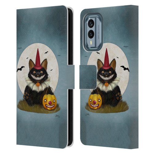 Ash Evans Black Cats 2 Party Cat Leather Book Wallet Case Cover For Nokia X30