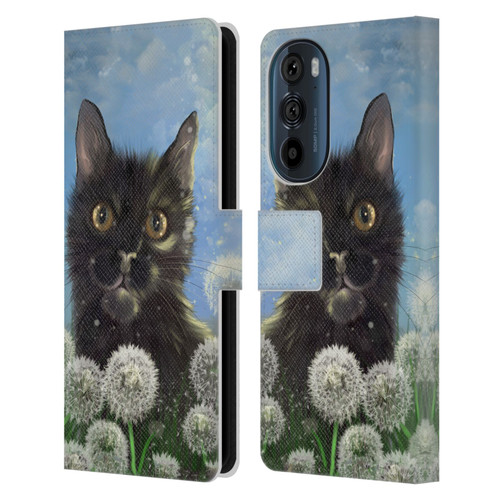 Ash Evans Black Cats 2 Golden Afternoon Leather Book Wallet Case Cover For Motorola Edge 30