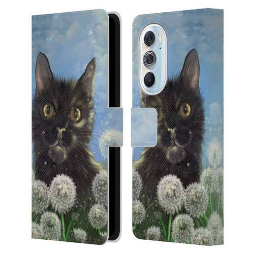 Ash Evans Black Cats 2 Golden Afternoon Leather Book Wallet Case Cover For Motorola Edge X30
