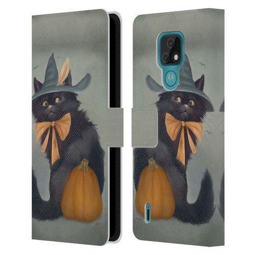 Ash Evans Black Cats 2 Familiar Feeling Leather Book Wallet Case Cover For Motorola Moto E7