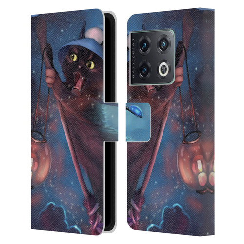 Ash Evans Black Cats 2 Magical Leather Book Wallet Case Cover For OnePlus 10 Pro