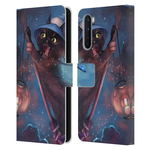 Ash Evans Black Cats 2 Magical Leather Book Wallet Case Cover For OnePlus Nord 5G