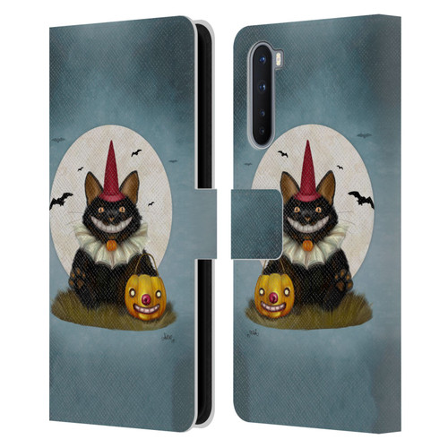 Ash Evans Black Cats 2 Party Cat Leather Book Wallet Case Cover For OnePlus Nord 5G