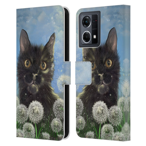 Ash Evans Black Cats 2 Golden Afternoon Leather Book Wallet Case Cover For OPPO Reno8 4G