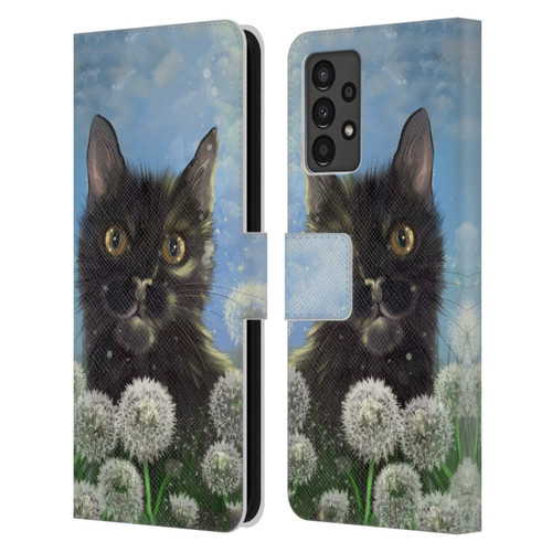Ash Evans Black Cats 2 Golden Afternoon Leather Book Wallet Case Cover For Samsung Galaxy A13 (2022)