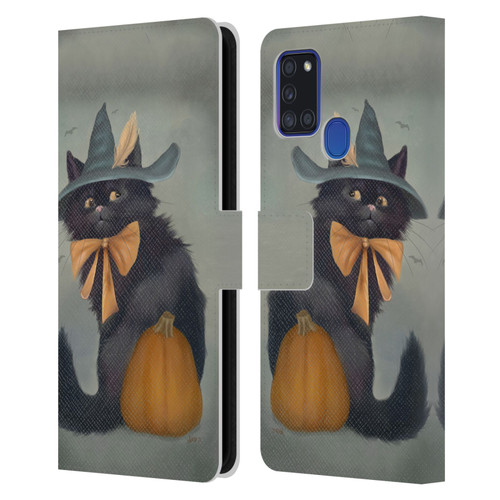 Ash Evans Black Cats 2 Familiar Feeling Leather Book Wallet Case Cover For Samsung Galaxy A21s (2020)