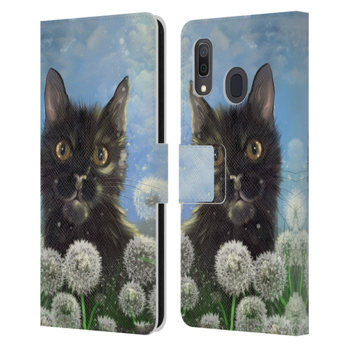 Ash Evans Black Cats 2 Golden Afternoon Leather Book Wallet Case Cover For Samsung Galaxy A33 5G (2022)