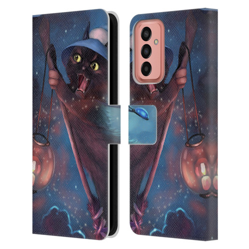 Ash Evans Black Cats 2 Magical Leather Book Wallet Case Cover For Samsung Galaxy M13 (2022)