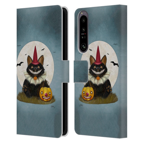 Ash Evans Black Cats 2 Party Cat Leather Book Wallet Case Cover For Sony Xperia 1 IV