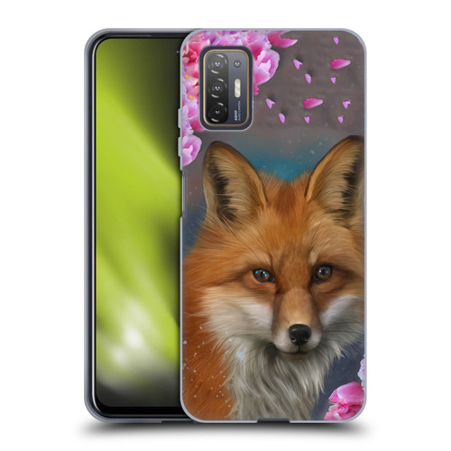 Ash Evans Animals Fox Peonies Soft Gel Case for HTC Desire 21 Pro 5G