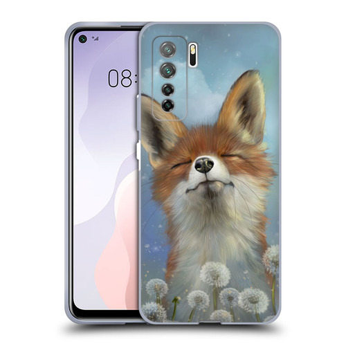 Ash Evans Animals Dandelion Fox Soft Gel Case for Huawei Nova 7 SE/P40 Lite 5G