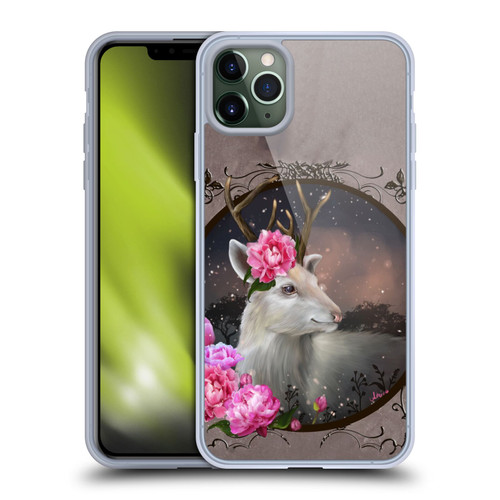 Ash Evans Animals White Deer Soft Gel Case for Apple iPhone 11 Pro Max