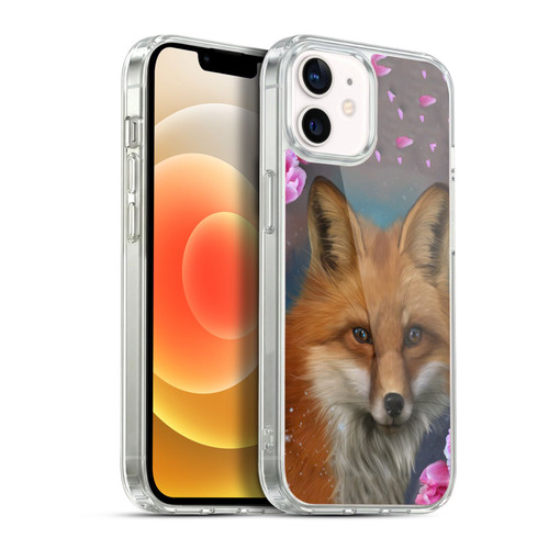 Ash Evans Animals Fox Peonies Soft Gel Case for Apple iPhone 12 / iPhone 12 Pro & MagSafe