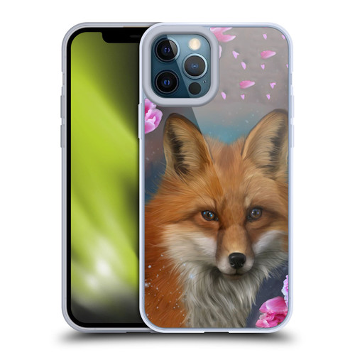 Ash Evans Animals Fox Peonies Soft Gel Case for Apple iPhone 12 Pro Max