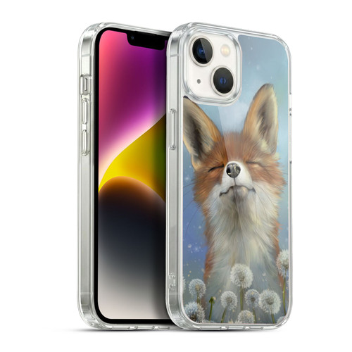 Ash Evans Animals Dandelion Fox Soft Gel Case for Apple iPhone 14