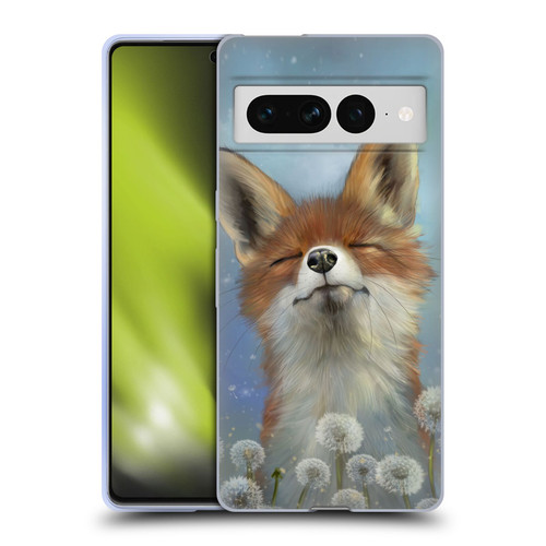 Ash Evans Animals Dandelion Fox Soft Gel Case for Google Pixel 7 Pro