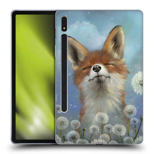 Ash Evans Animals Dandelion Fox Soft Gel Case for Samsung Galaxy Tab S8