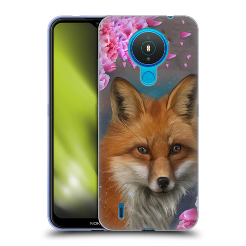 Ash Evans Animals Fox Peonies Soft Gel Case for Nokia 1.4