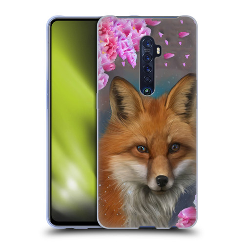 Ash Evans Animals Fox Peonies Soft Gel Case for OPPO Reno 2