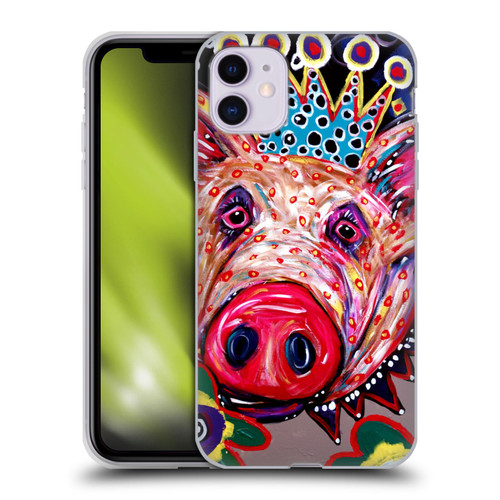 Mad Dog Art Gallery Animals Missy Pig Soft Gel Case for Apple iPhone 11