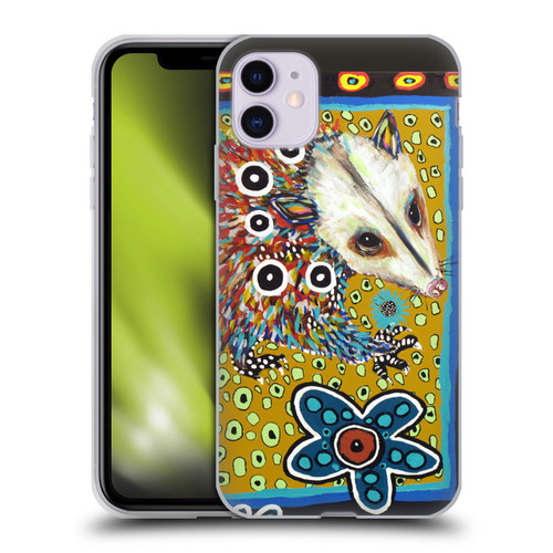 Mad Dog Art Gallery Animals Possum Soft Gel Case for Apple iPhone 11