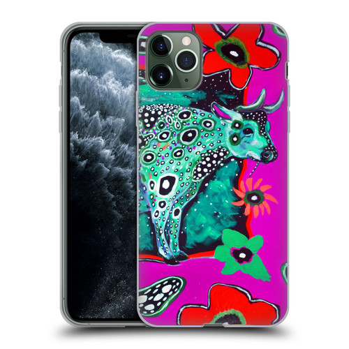 Mad Dog Art Gallery Animals Cosmic Cow Soft Gel Case for Apple iPhone 11 Pro Max