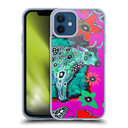 Mad Dog Art Gallery Animals Cosmic Cow Soft Gel Case for Apple iPhone 12 / iPhone 12 Pro