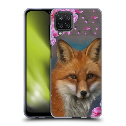 Ash Evans Animals Fox Peonies Soft Gel Case for Samsung Galaxy A12 (2020)