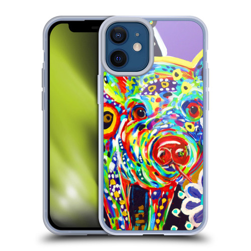 Mad Dog Art Gallery Animals Pig Soft Gel Case for Apple iPhone 12 Mini