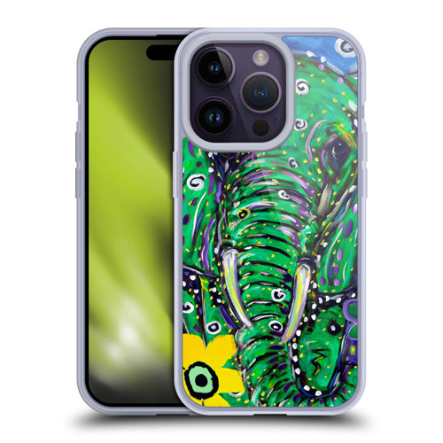 Mad Dog Art Gallery Animals Elephant Soft Gel Case for Apple iPhone 14 Pro