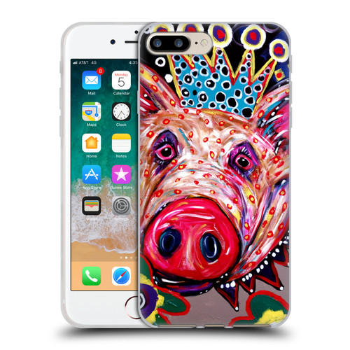Mad Dog Art Gallery Animals Missy Pig Soft Gel Case for Apple iPhone 7 Plus / iPhone 8 Plus