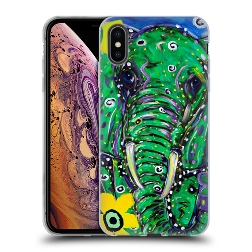 Mad Dog Art Gallery Animals Elephant Soft Gel Case for Apple iPhone XS Max