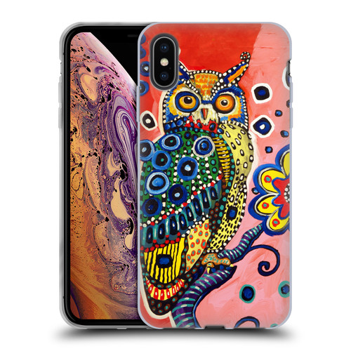 Mad Dog Art Gallery Animals Owl Soft Gel Case for Apple iPhone XS Max
