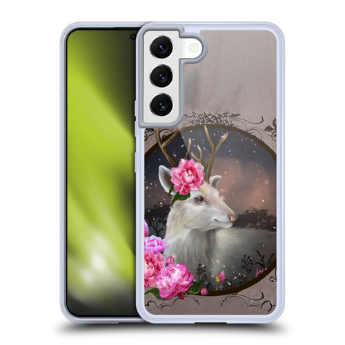 Ash Evans Animals White Deer Soft Gel Case for Samsung Galaxy S22 5G