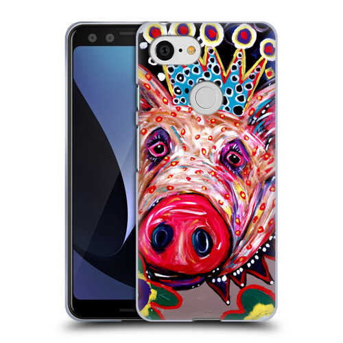 Mad Dog Art Gallery Animals Missy Pig Soft Gel Case for Google Pixel 3