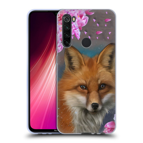 Ash Evans Animals Fox Peonies Soft Gel Case for Xiaomi Redmi Note 8T
