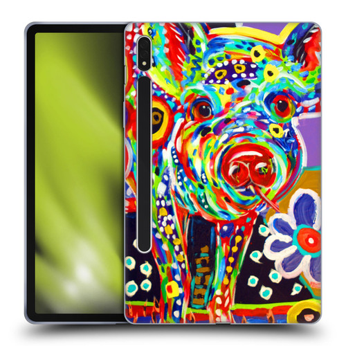 Mad Dog Art Gallery Animals Pig Soft Gel Case for Samsung Galaxy Tab S8